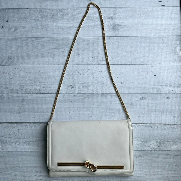 Susan Gail Handbags - Vintage 60s Susan Gail Ivory Genuine Leather Handbag Clutch